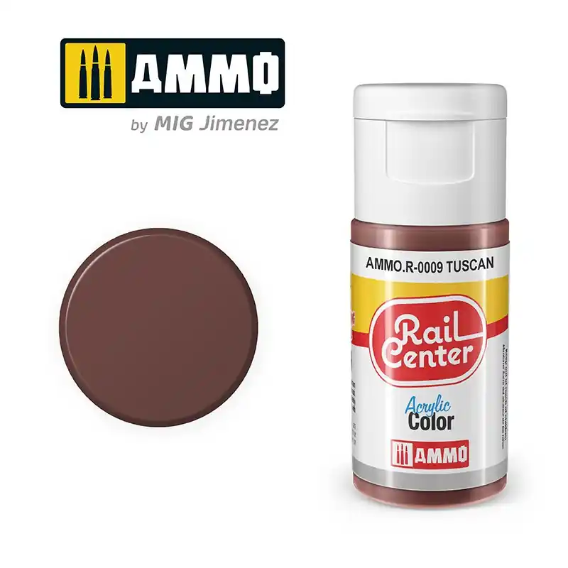 Expédié Aujourd'hui Peinture Toscan, acrylique, 15 ml, gamme Rail Center - AMMO R-0009