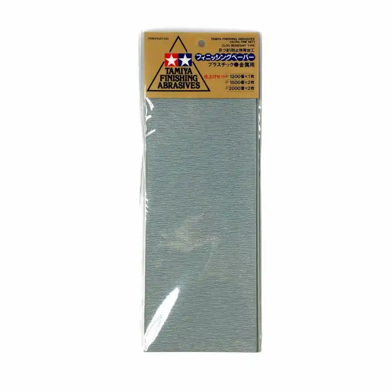 Jusqu'à Épuisement Des Stocks 5 papiers à poncer souple P1200 P1500 et P2000 pour finition - TAMIYA 87024