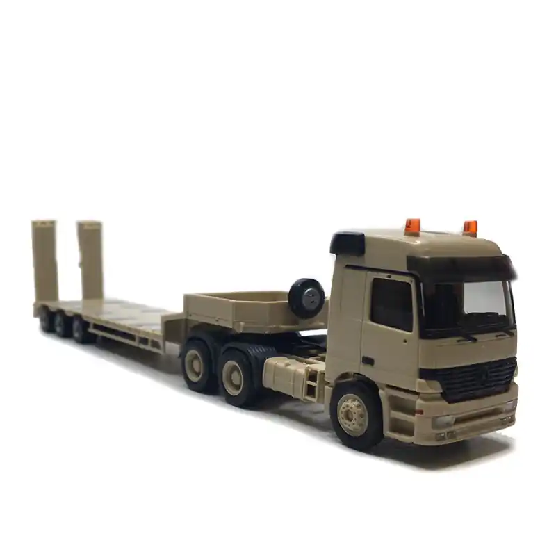 Mercedes Benz, Actros L MP1, semi-remorque surbaissée, armée Belge, beige sable - HERPA 747271 - HO 1/87 Achetez Aujourd'hui