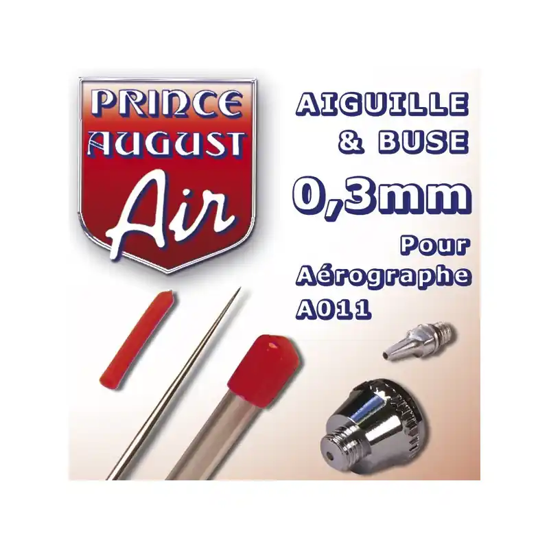 Aiguille & Buse 0,3 pour aérographe A011 Prince August Pas Cher