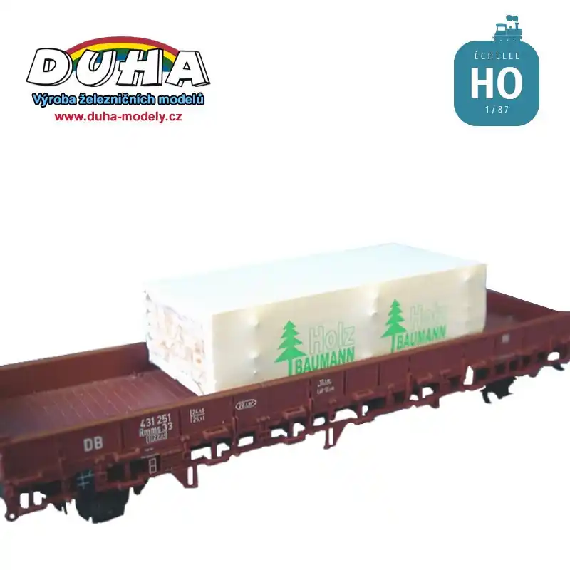 Pile de poutres en bois sous film HO Duha 11471 Petit Prix