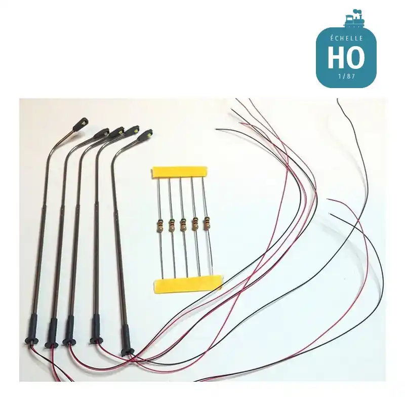 Acheter En Ligne Lampadaire simple courbe HO à LED CMS (5 pièces)