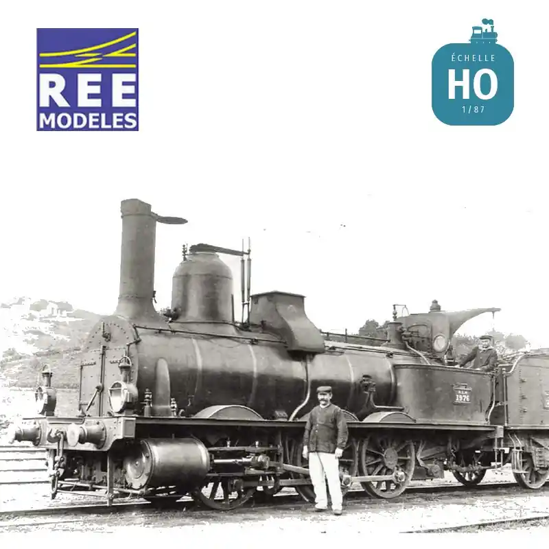 Locomotive vapeur 030 Bourbonnais N° 3 A 26 Tender B-480 avec Cabine PLM EP II Analogique HO REE MB-189 Authentique
