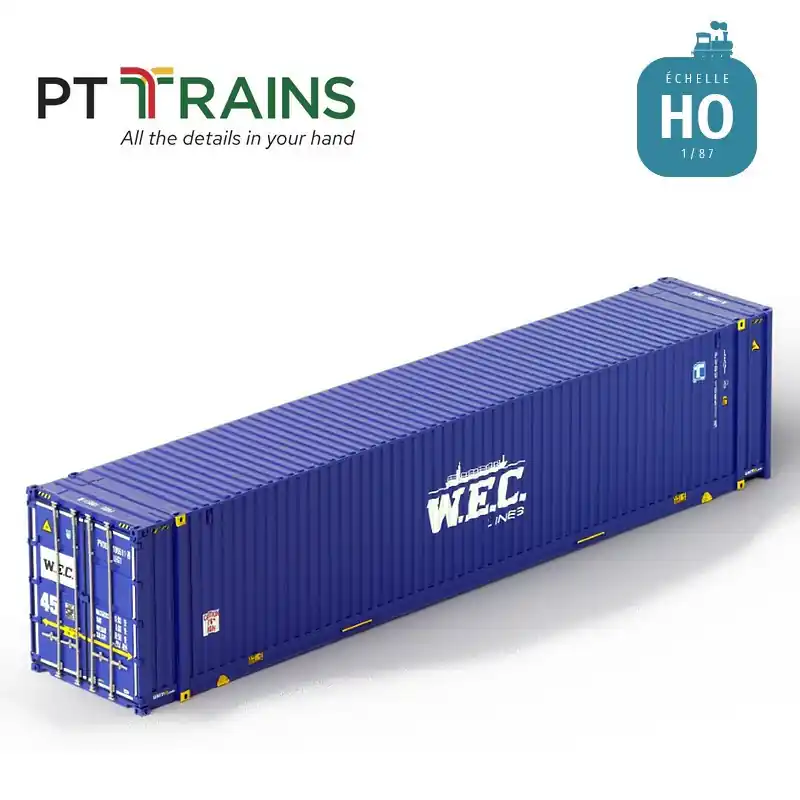 Super Prix Container 45´HC WEC LINES bleu HO PT TRAINS 8510019