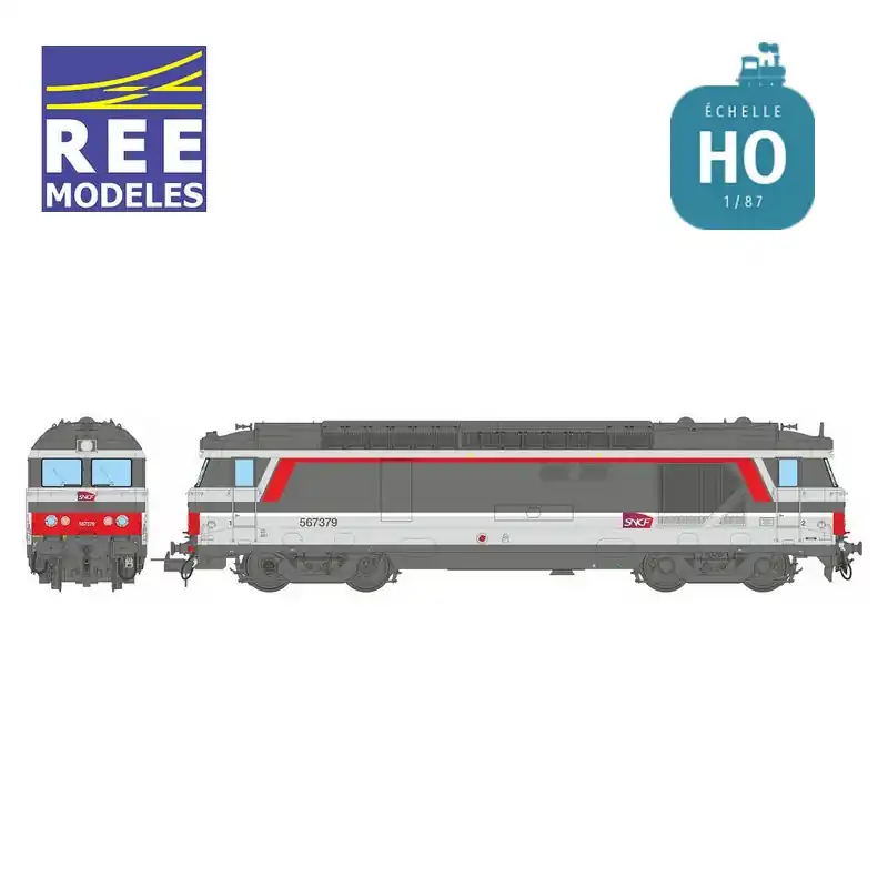 Locomotive diesel BB 67379 Chambéry SNCF EP VI Digital son HO REE MB-247S Retour Gratuit