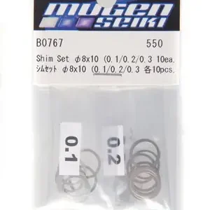 Réduction Mugen Kit Rondelles de Calage 8x10x0.1/0.2/0.3 (30Pcs) B0767