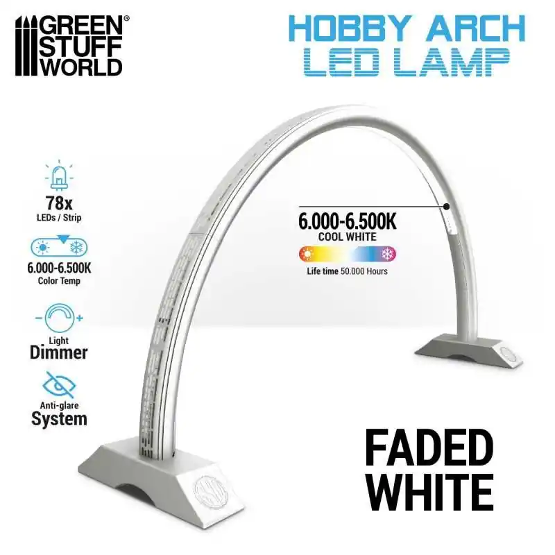 Lampe LED Hobby Arch - Faded White Offre Du Jour