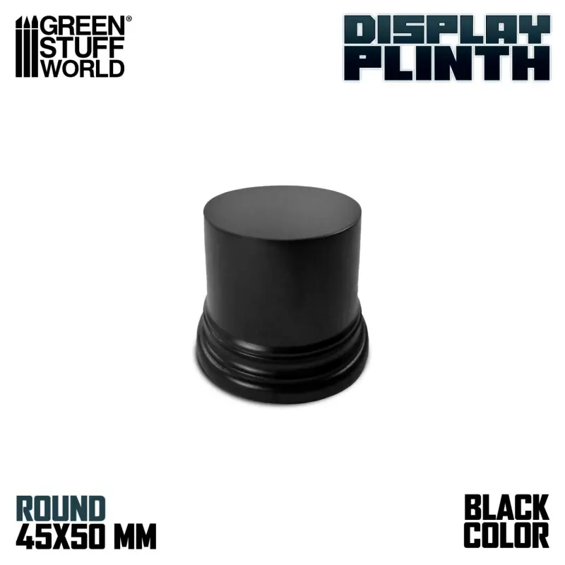 Affaire À Saisir Socle en Bois Cylindre Ouvragé 4,5 cm - Noir