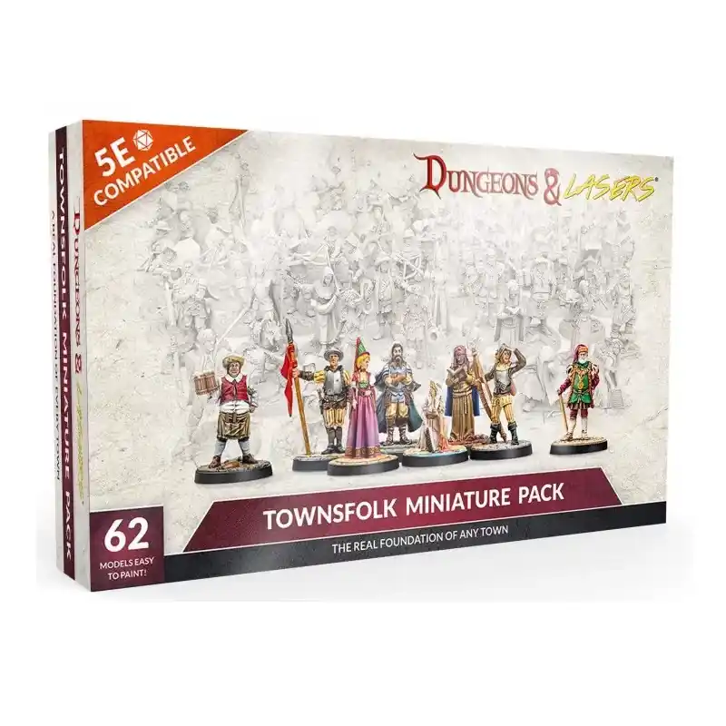 Dungeon & Lasers - Décors Townsfolk Miniature Pack Expédié Aujourd'hui