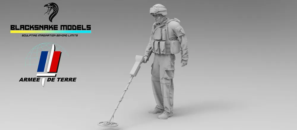 BlackSnake Model FR-26 French Engineer Soldier in Afghanistan No.6 (1 Figure) Certifié