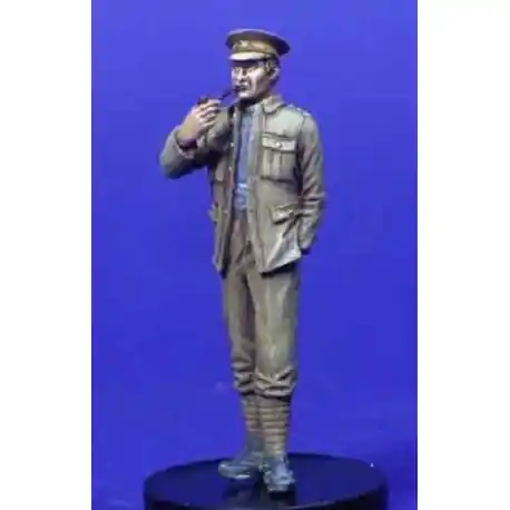 Certifié Resicast 355663 British WWI Soldier at Ease Smoking Pipe