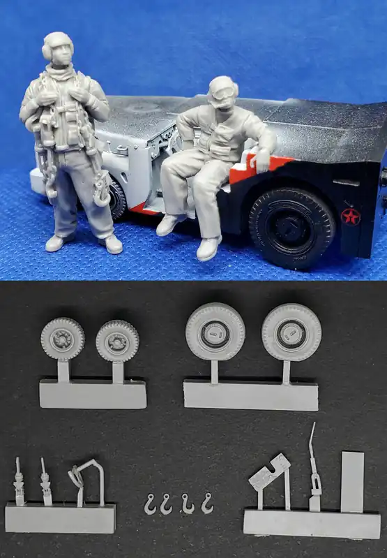 Djiti‘s production 48007 US Navy Aircraft carrier Deck Crew w/ details set for MD3 tractor Offre Exclusive