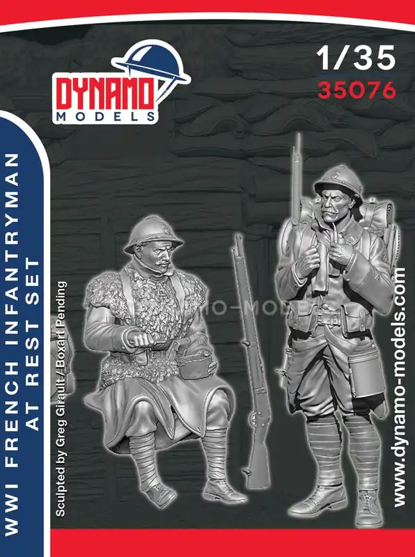 Jusqu'à Épuisement Des Stocks Dynamo-Models 35076 WWI French Infantryman At Rest Set