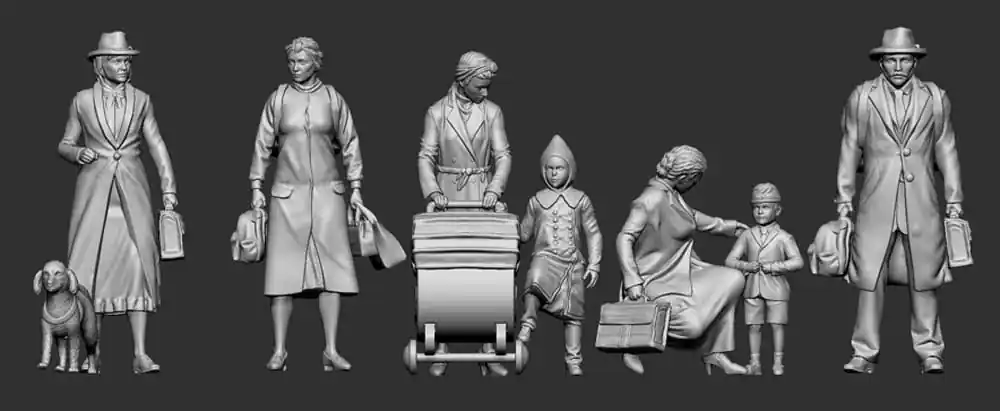 Prix Promo Germania-Figuren 72-WW2-0501 Germany – Civilians In The City 1944 02