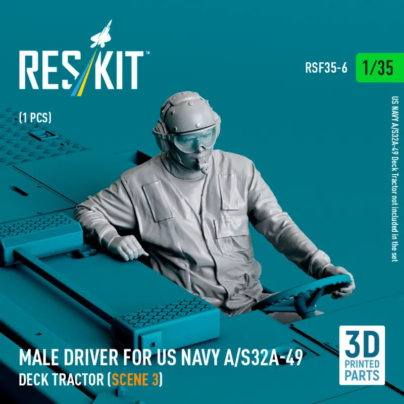 Prix Choc DISCONTINUED RES/KIT F35-0006 Male Driver For US Navy A/S32A-49 Deck Tractor (Scene 3) (1 pc) (3D Printed)
