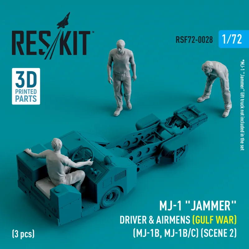 Jusqu'à Épuisement Des Stocks DISCONTINUED RES/KIT F72-0028 MJ-1 ‘Jammer‘ Driver And Airmens (Gulf War) (MJ-1B, MJ-1B/C) (Scene 2) (3pcs) (3D Printed)