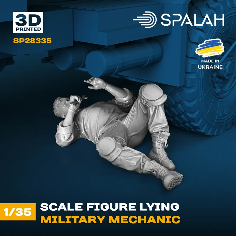 Spalah 28335 Lying Military Mechanic (1 Figure / 3D-Printed) Nouveauté