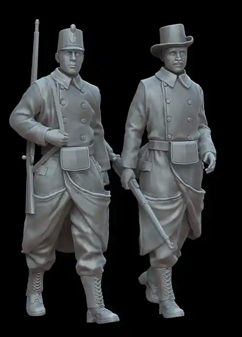White Stork Miniatures F72151 Belgian WWI Soldiers Part I (2 Figures / 3D-Printed) Paiement Sécurisé