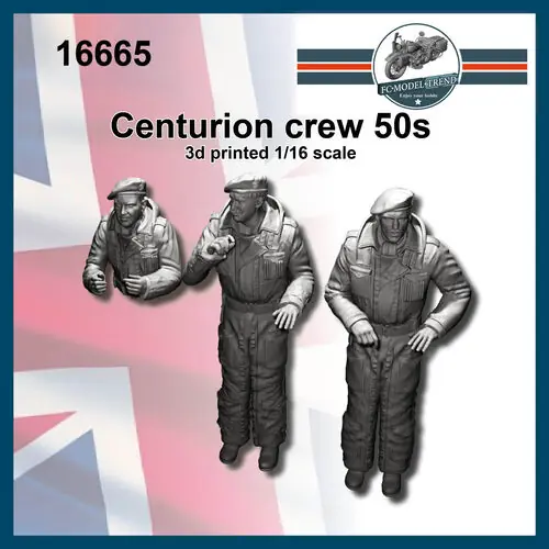 FC ModelTrend 16665 British Centurion Crew (1950s) 3D-printed (2 figures and 1 Half-figure) Commande En Gros