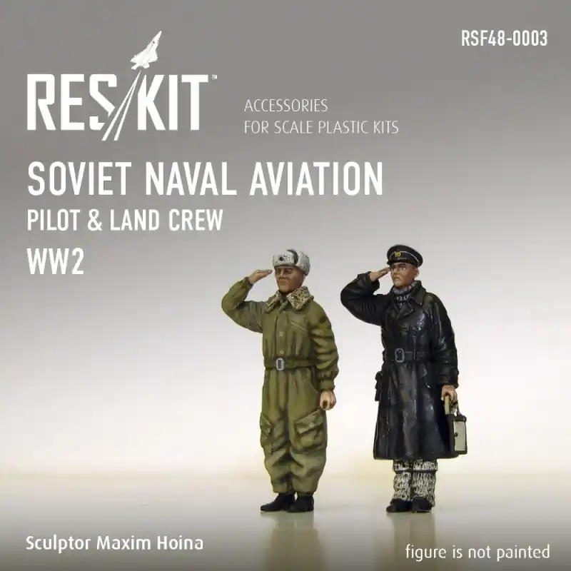 DISCONTINUED RES/KIT F48-0003 Soviet Naval Aviation pilot & land crew (WW2) Prix Bas