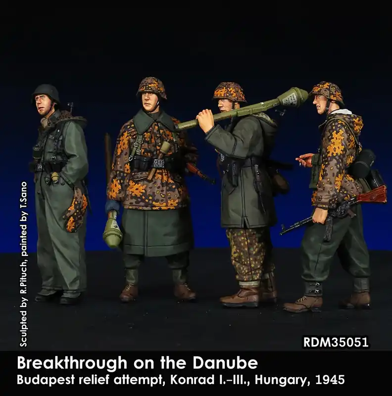Authentique Rado Miniatures 35051 Breakthrough on the Danube - Budapest relief attempt, Konrad I.-III., Hungary, 1945