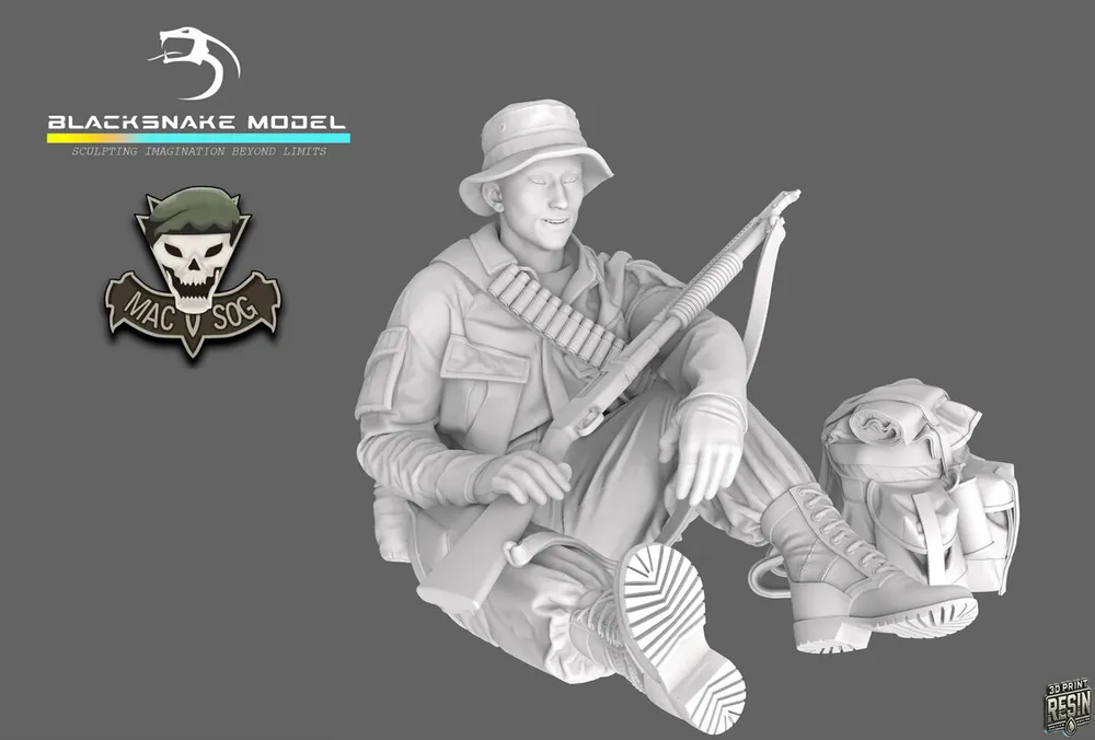 Prix Cassé BlackSnake Model SOG-12 US Vietnam War MACV SOG Soldier 12 (1 figure)