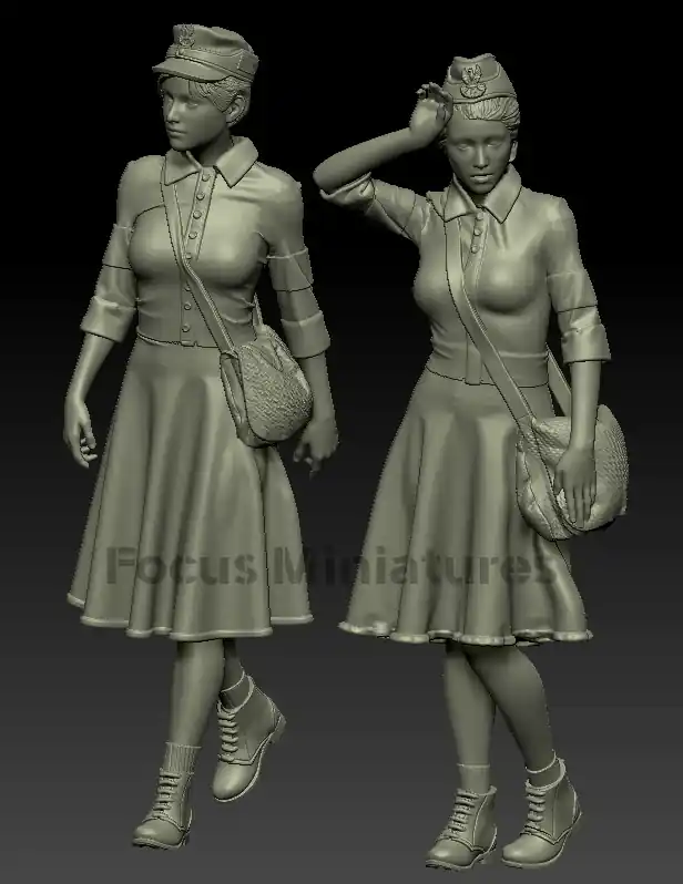 FOCUS MINIATURES 4844 Polish Nurses - Warsaw Uprising 1944 (2 Figures) Offre Du Jour