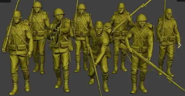 Prix Cassé Peddinghaus-Decals 48193 Japanese WWII Infantry Soldiers standing (8 figures)