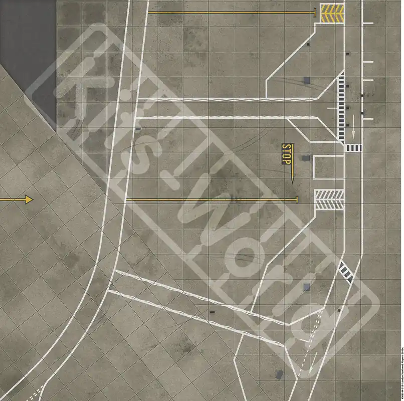 Promotion Kits World B144-513 London Southend Airport Diorama Self-Adhesive Matt Vinyl Model Airfield Base (675mm x 675mm)