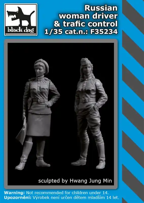 Nouvel Arrivage Black Dog F35234 Russian woman driver + trafic control