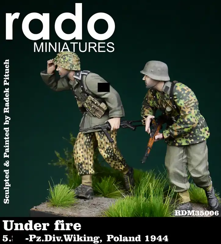 Rado Miniatures 35006 Under fire, 5.SS-Pz.Div.Wiking, Poland 1944 (two figures) Bon Plan