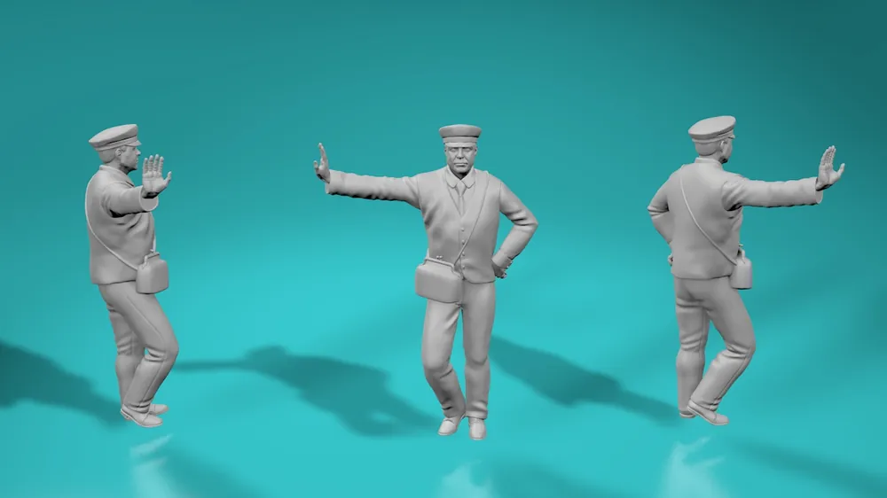 Vente Directe EMP3D 99204699-48 Konduktor Kolejowy Oparty o Ścianę