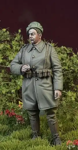D-DAY miniature studio 35135 WWII Belgian Mountain Trooper, „Chasseur Ardennais” with Chauchat MG, Belgium 1940 Marque