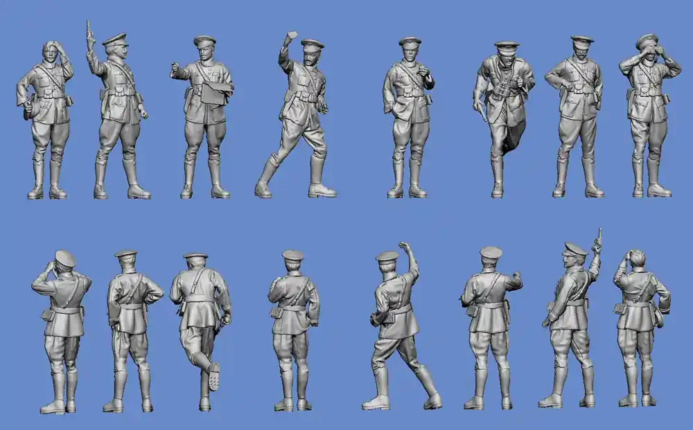 Meilleure Vente Germania-Figuren 72-WW1-0510 American Infantry 1918 Officers