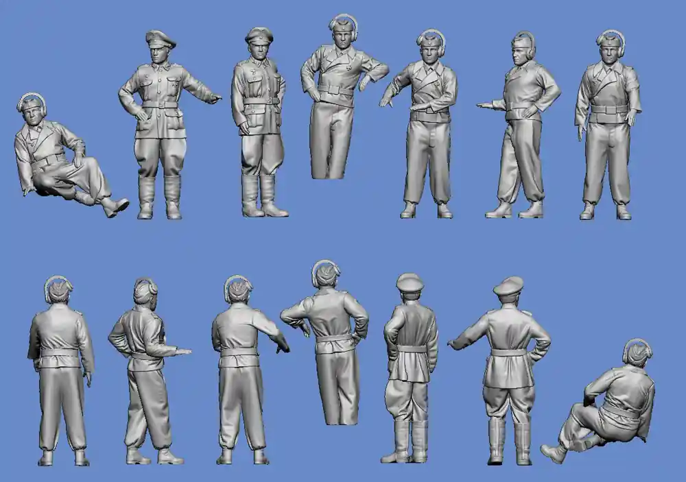 Achetez Aujourd'hui Germania-Figuren 72-WW2-0148 Wehrmacht Crew For Dicker Max I