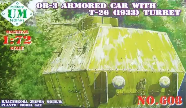 UM MT 608 Soviet OB-3 Railroad Armored Car with T-26 (1933) Turret Achetez Aujourd'hui