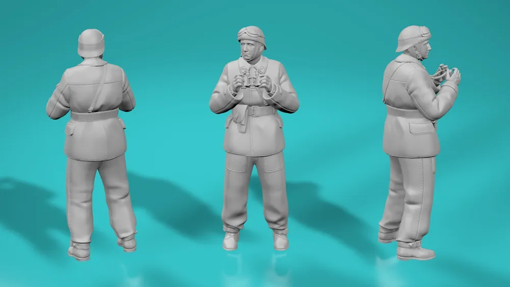 EMP3D 99203615-25 Francuski czołgista 2WŚ - pełna figurka - wersja 2a (1 Figurka) Nouveauté