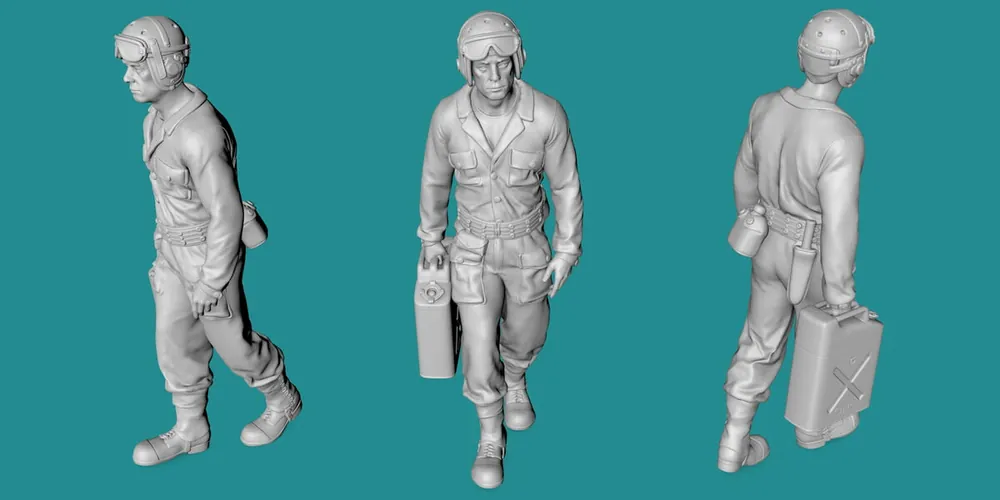Soldes EMP3D 99201137-72 Amerykański czołgista 2WŚ - idący (1 Figurka)