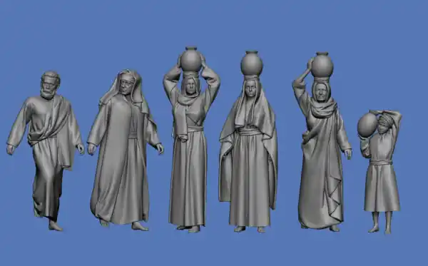 Germania-Figuren 35-1540 Jews On The Side Of The Road - Girls And Women Offre Spéciale