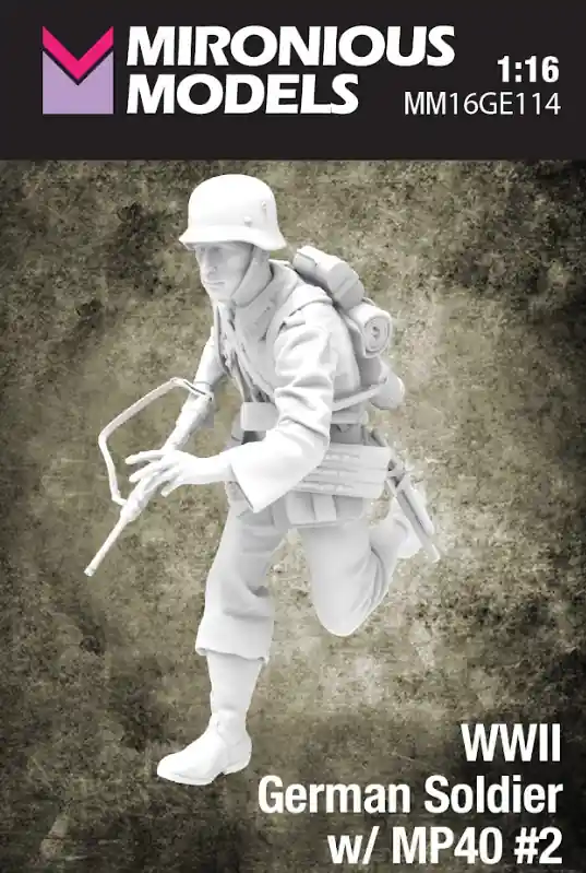 Soldes Mironious Models 16GE114 German WWII Soldier with MP40 No.2