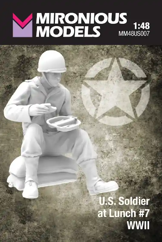 Mironious Models 48US007 US WWII Soldier at Lunch No.7 (1 Figure) Remise