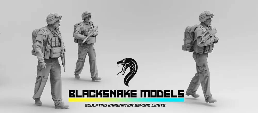 BlackSnake Model FR-AFGHA French Modern Infantry Soldiers in Afghanistan (7 Figures) Paiement Sécurisé