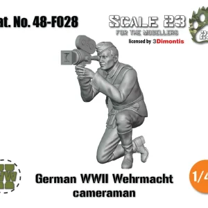 Solde Scale23 48-F028 German WWII Wehrmacht Cameraman (3D-Printed)