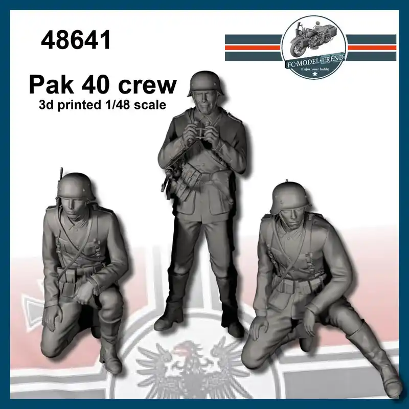 FC ModelTrend 48641 PaK 40 Crew (3 Figures / 3D-Printed) Must-Have