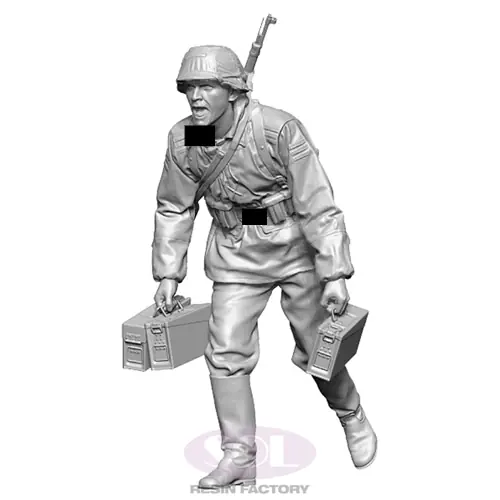 SOLMODEL MM653 German WWII MG34 Machine Gun Ammunition Soldier (3D-Printed) Offre Spéciale
