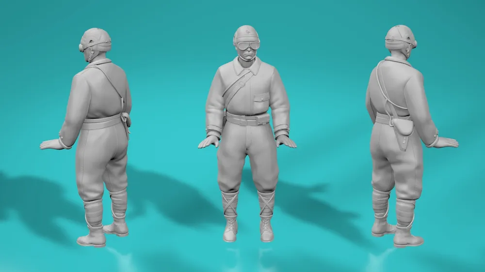 EMP3D 99202624-35 Japoński czołgista 2WŚ - pełna figurka - wersja 2a Promotion Saisonnière