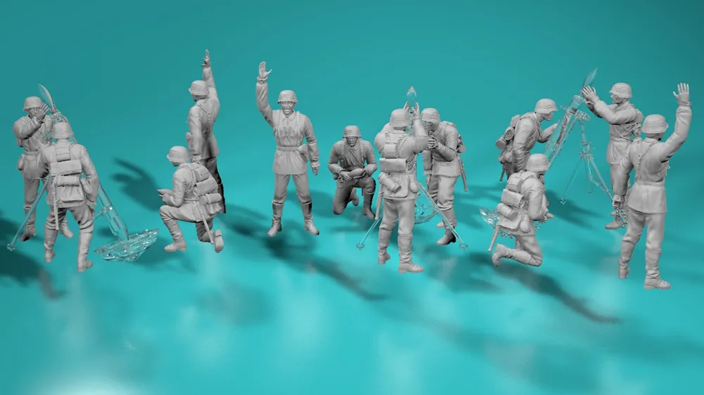 EMP3D 99200228-72 Obsługa możdzierza (Granatwerfer42) - zestaw 4 figur Seulement Aujourd'hui