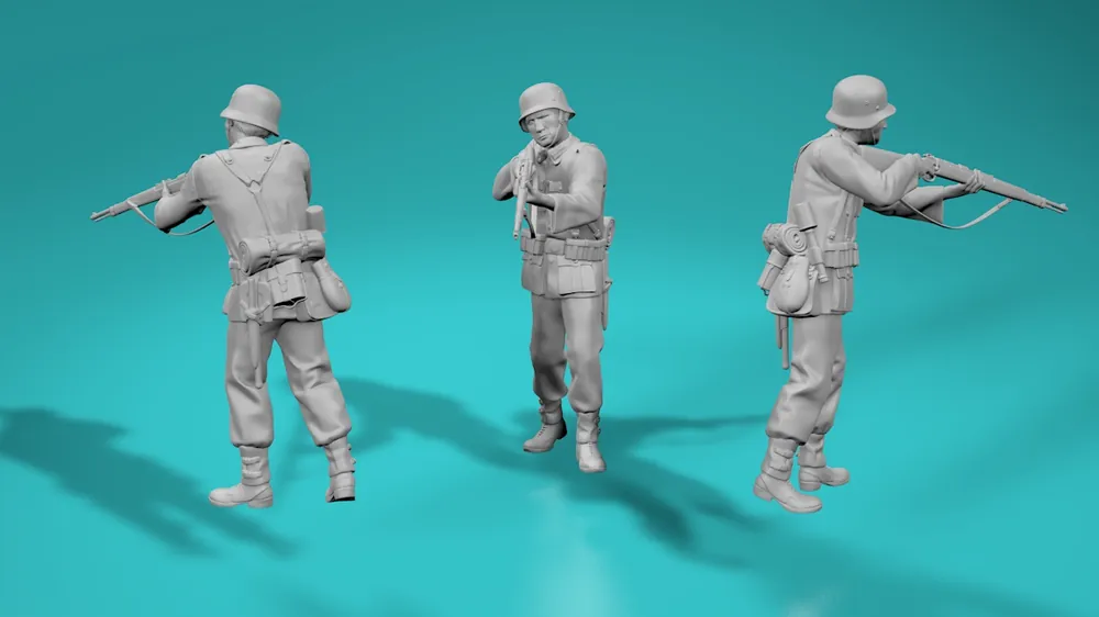 Pas Cher EMP3D 99200230-72 D-Day Lądowanie na plaży Omaha - żołnierz niemiecki z Mauserem