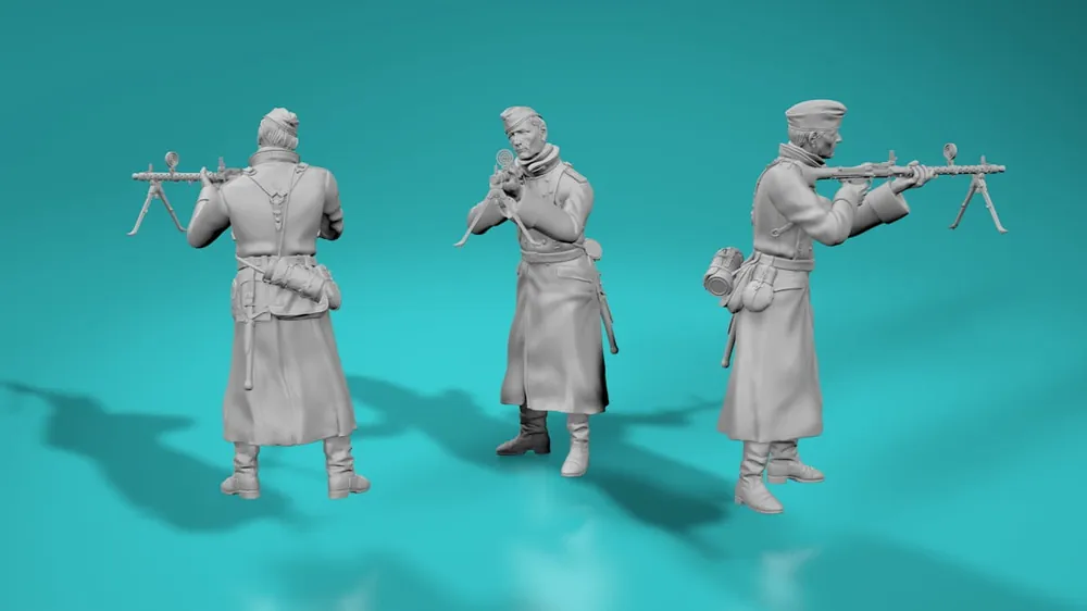 Expédié Aujourd'hui EMP3D 99200199-48 Niemiecki żołnierz 2WŚ - stojący z MG38 (1 figurka)