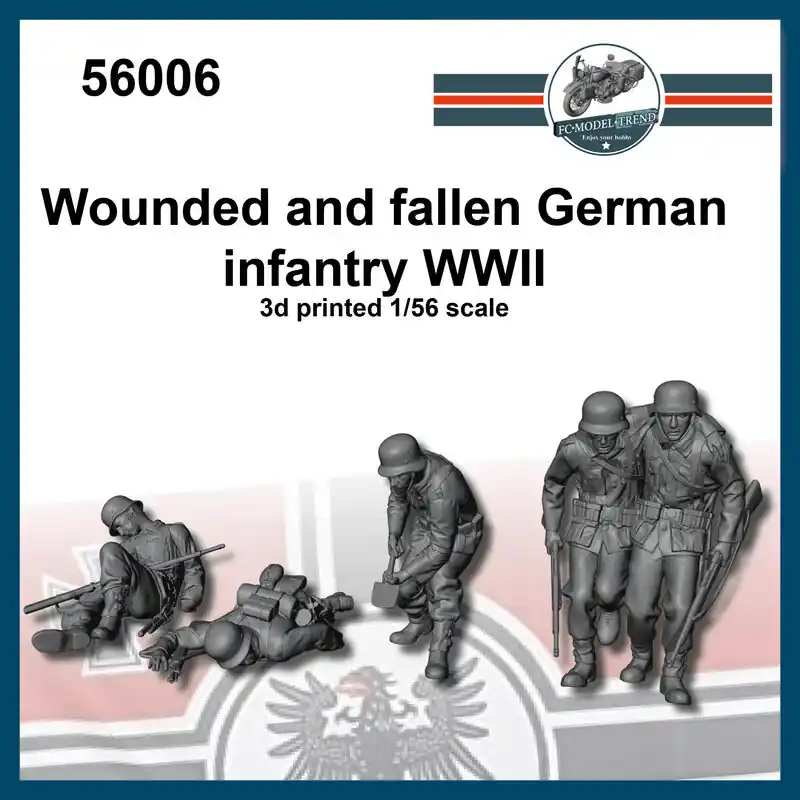 FC ModelTrend 56006 Wounded And Fallen German Infantry WWII Nouvelle Collection